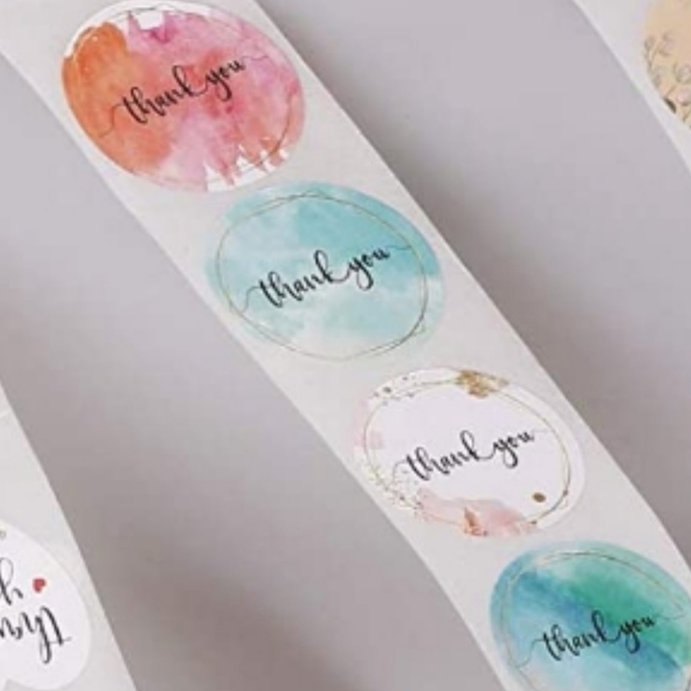 🛑SOLD🛑1" Round Thank You Stickers - Picture 2 of 4